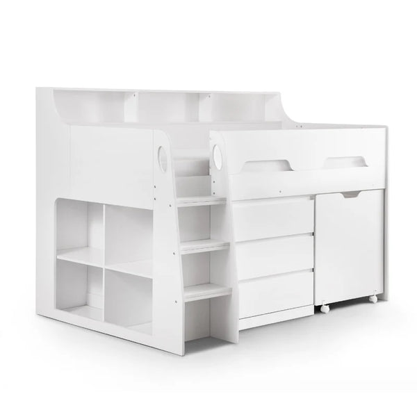 Juno white cabin bed on white background 