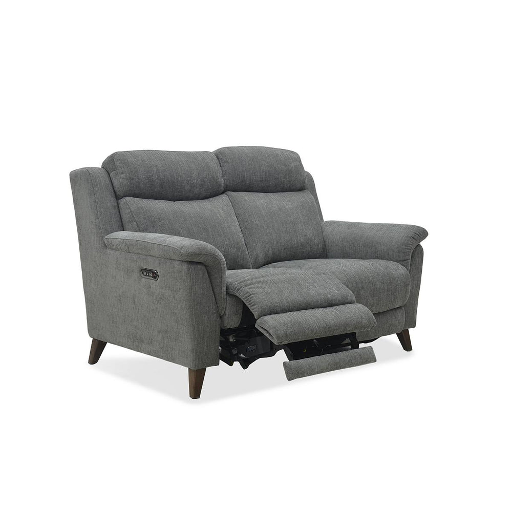 Gray recliner sofa on a white background