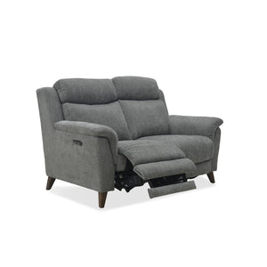Gray recliner sofa on a white background