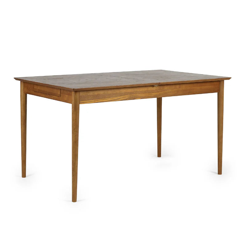 Wooden table on a white background