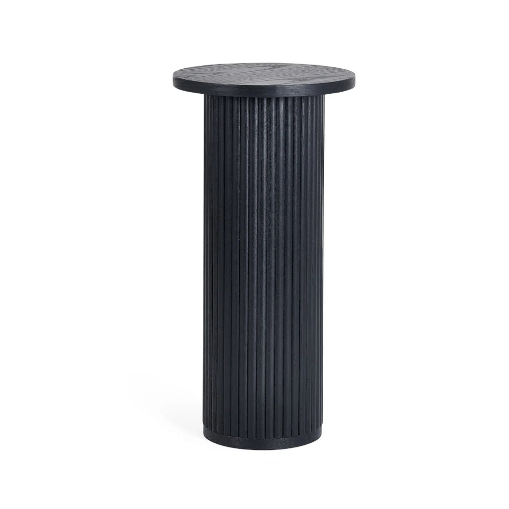 Lulu fluted side table on white background