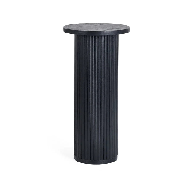 Lulu fluted side table on white background