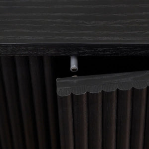 Lulu black fluted sideboard door detail