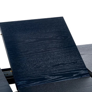 Lulu extending dining table top leaf detail