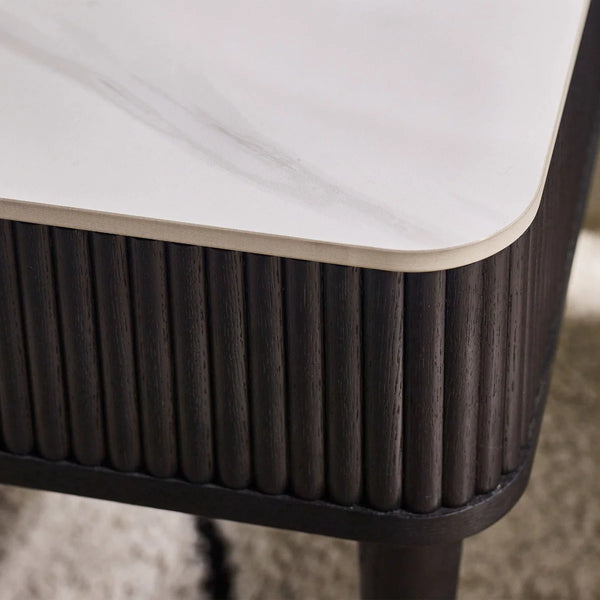 Lulu marble topped coffee table side detail