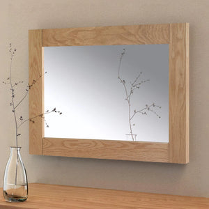 Maine oak wall mirror roomshot