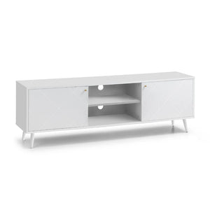 White TV stand with a clean background