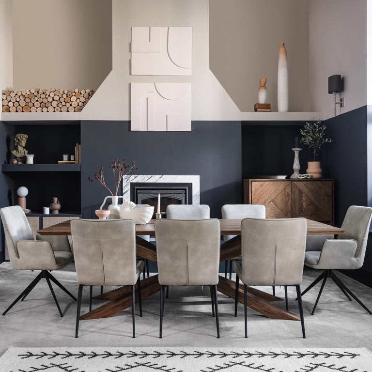 Beige chair with black legs on a white background