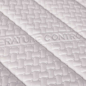 Textured mattress surface with 'PERFECT TEMP' branding.