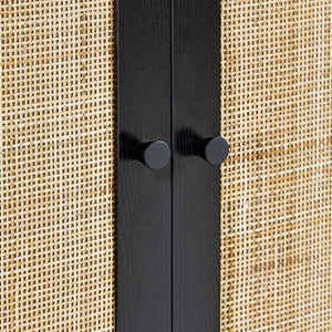 Paignton 1 drawer black  wardrobe handle detail