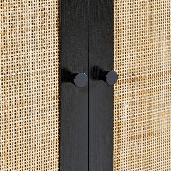 Paignton 1 drawer black  wardrobe handle detail