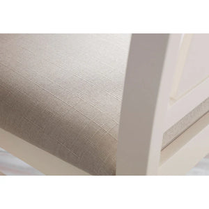 Pemberton white dining chair set detail