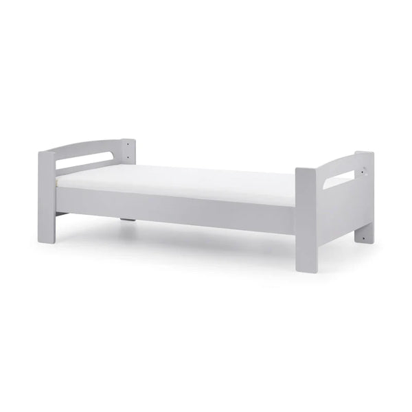 Philadelphia grey bed frame white background