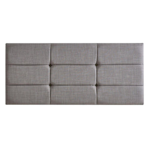 Grey headboard with cube design on white background