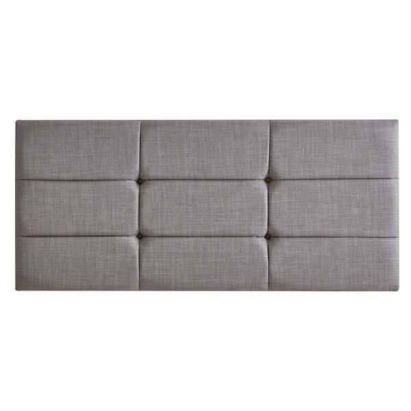 Grey headboard with cube design on white background