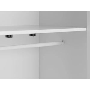Ripley white 2 door wardrobe internal detail