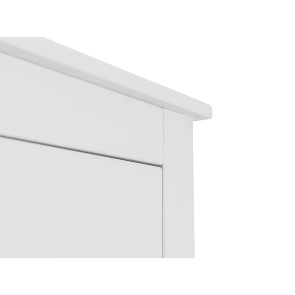 Ripley white 2 door wardrobe top detail