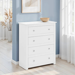 Ripley white 4 drawer chest roomshot