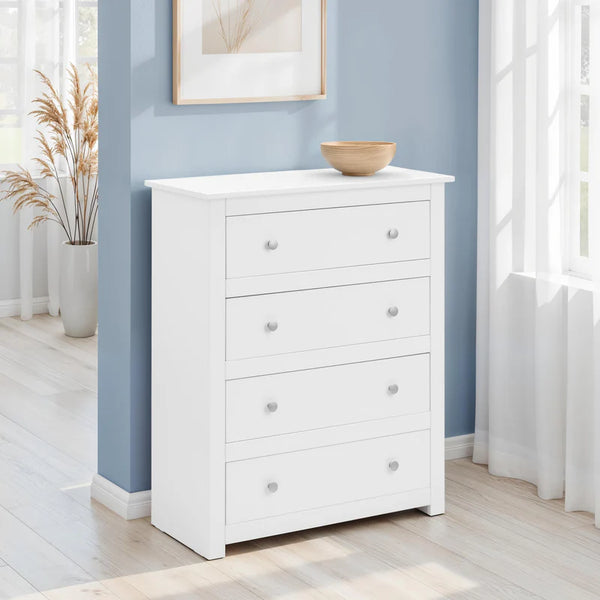 Ripley white 4 drawer chest roomshot