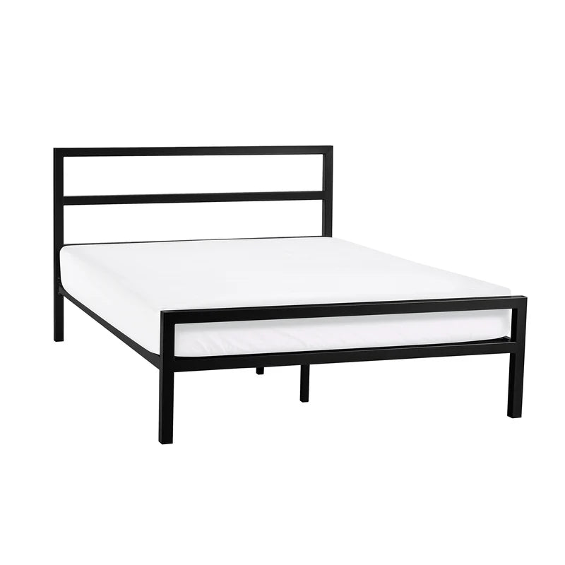 Sarum black bedframe white background