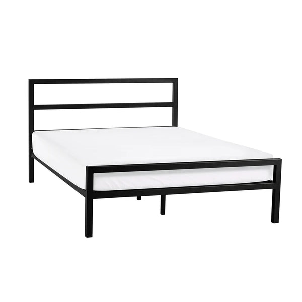 Sarum black bedframe white background