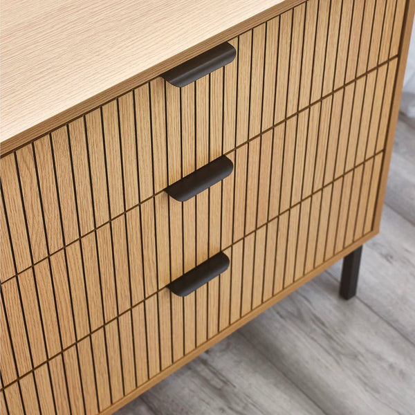 Seville_3 drawer chest drawer slat front detail