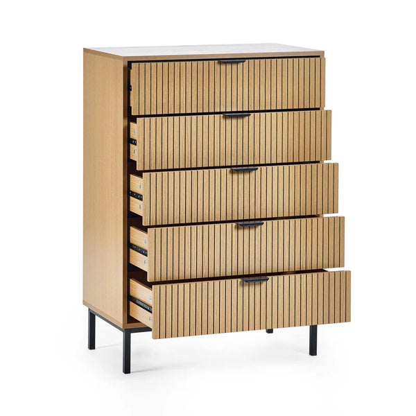 Seville_5 drawer chest open drawers