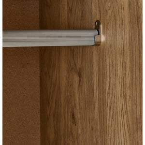 Wooden cabinet with a metal handle