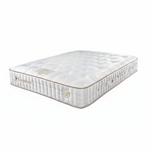 White mattress with sleepeezee brand logo on a white background