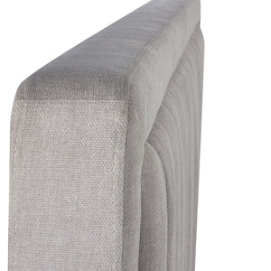 Gray textured rectangular headboard a white background