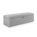 Gray storage bench on a white background