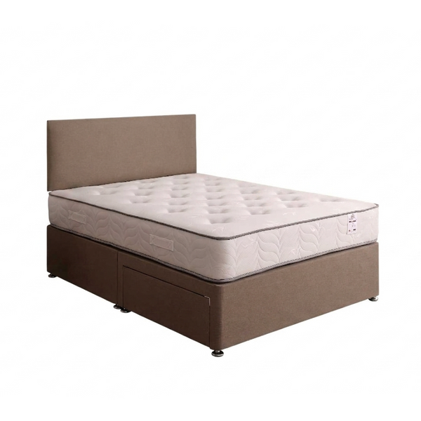 Bed with mattress on a white background