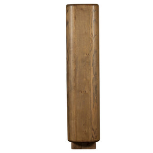 Wooden bookcase on a white background