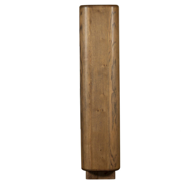 Wooden bookcase on a white background