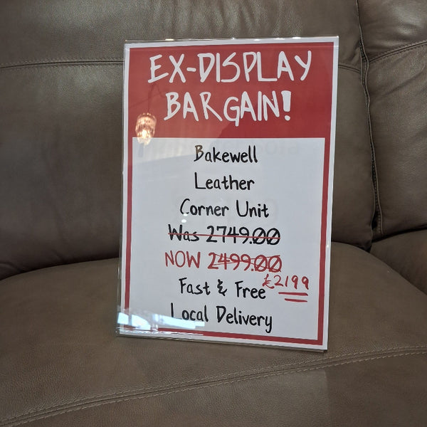 Ex-Display Bakewell Leather Corner Sofa