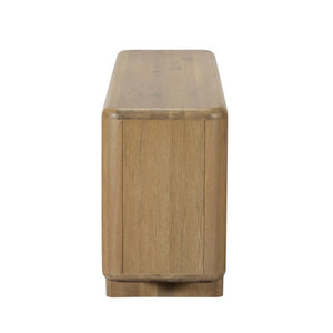 Wooden sideboard on a white background