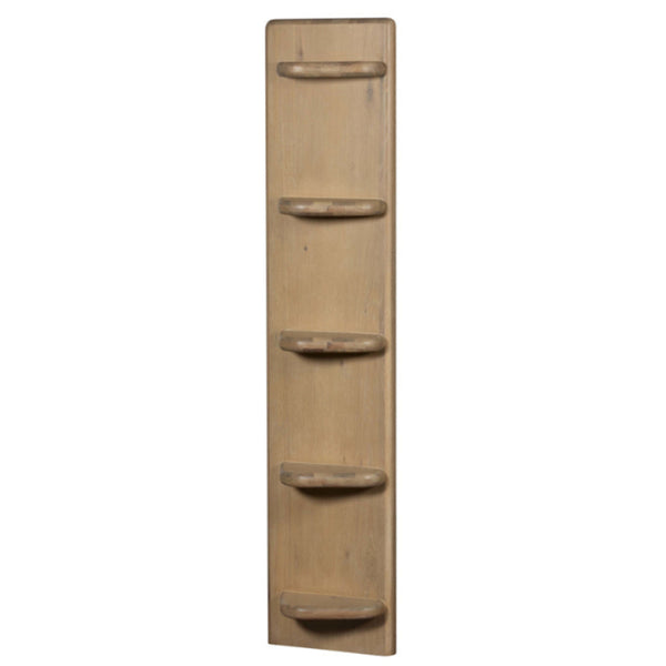 Side view of wooden bookcase