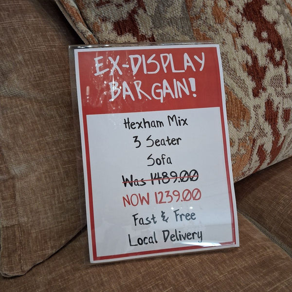 Ex-Display Hexham Mix 3 Seater Sofa