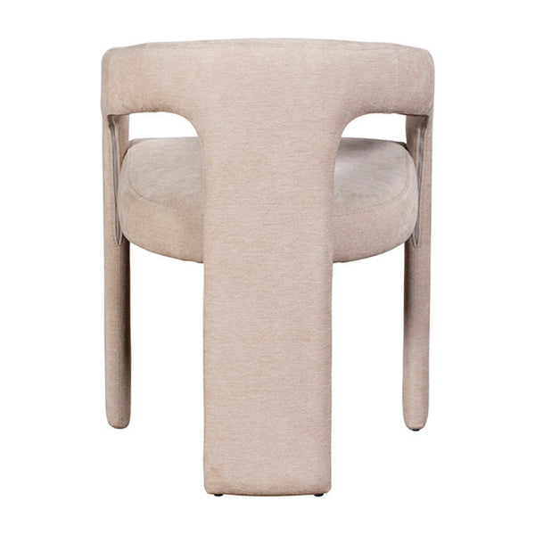 Beige chair with a modern design on a white background