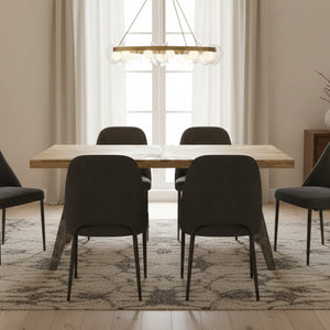Wooden table with a starburst pattern on a white background