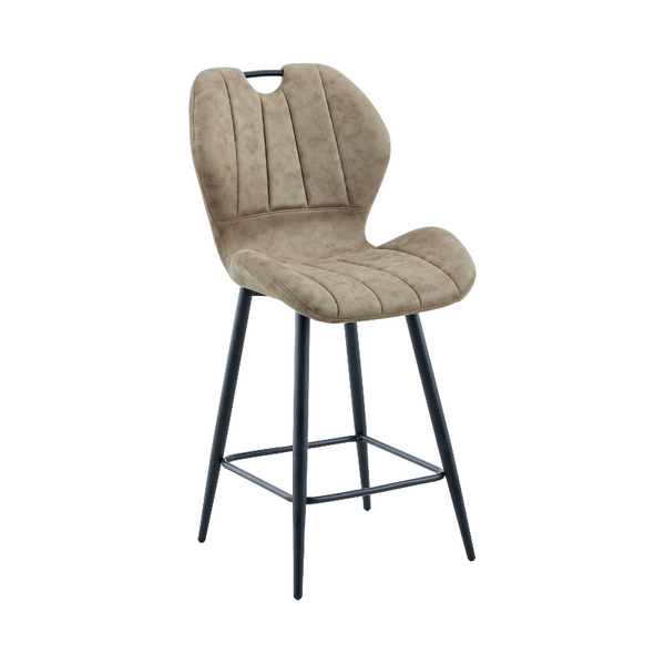 MINK bar stool with black legs on a white background